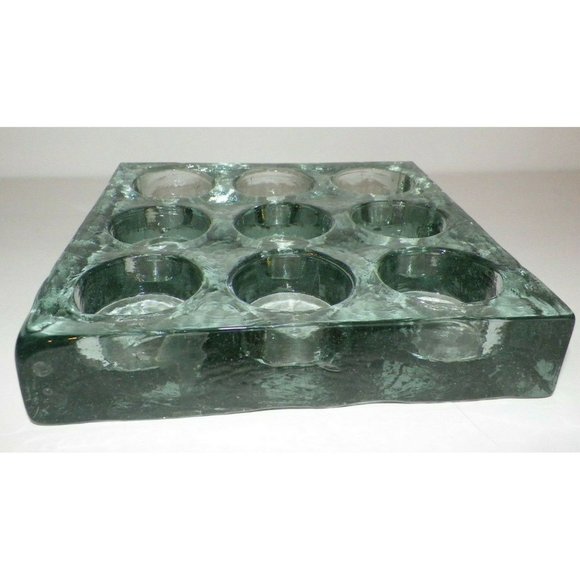 Heavy Glass Tea Light Candle Holder - Picture 1 of 5